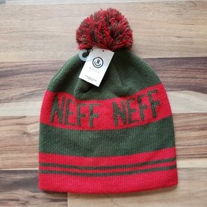 NEFF Men's Classic Pom Stripe Beanie • NWT
